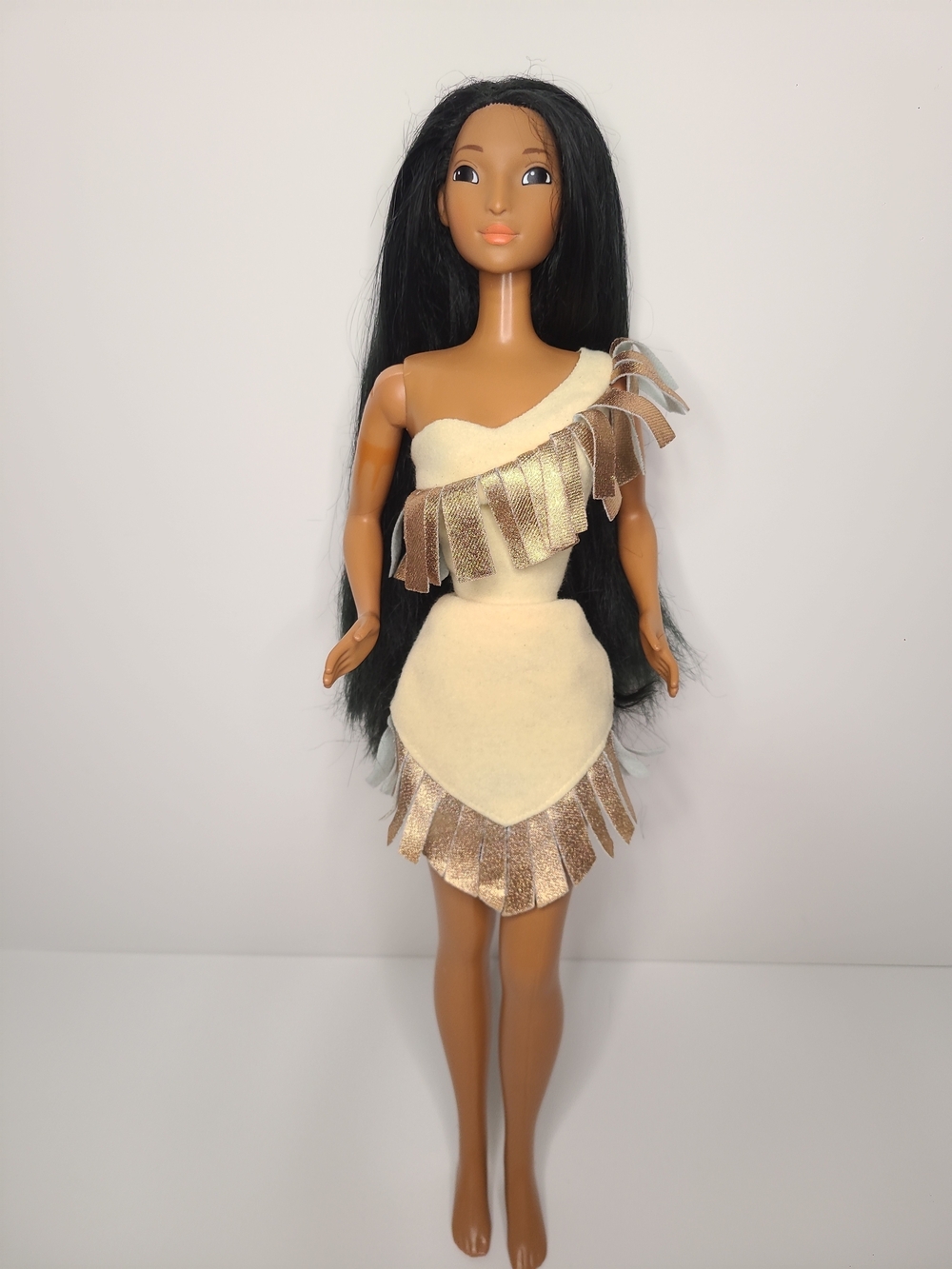 Vintage Disney Pocahontas 19" Large Mattel Doll Gold Trim Dress